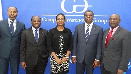 (L-r): Phillip Obioha, chief operating officer, James Agada, chief technology officer, both from CWG Plc, Mrs. Nnena Ugwu, Alumni director, EDC, Austin Okere, chief executive officer, CWG Plc and Peter Bamkole, director, EDC during the visit of the EDC delegation to CWG Plc head office in Lagos recentl